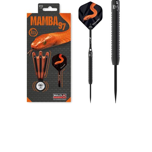 Bull's Unisex Steeldarts Mamba 97 M2 Dartpfeile 97% Tungsten Darts-Set Profi 1er Pack