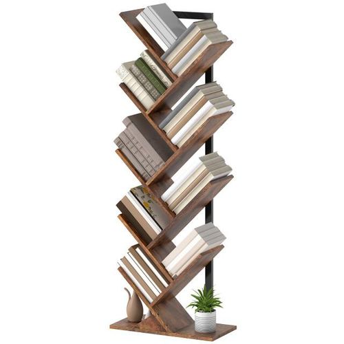 Homcom Design boekenstandaard met 9 niveaus 158 cm hoog bruin