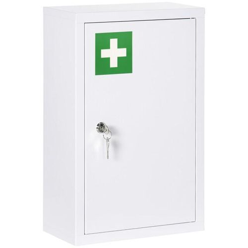 4goodz Medicijnkastje ehbo-kastje met slot rvs 14x30x46 cm -