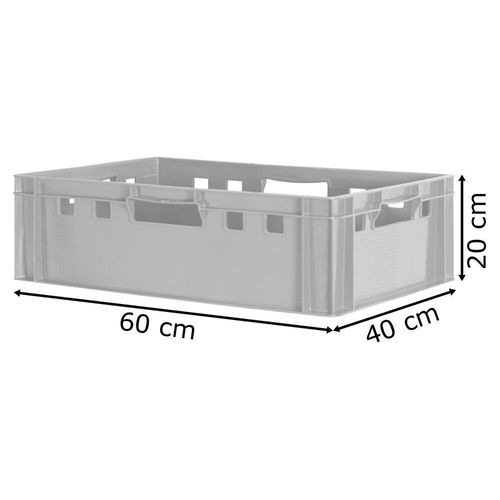 Fleischkiste E2 Fleischkiste Rot Fleischerkiste Fleischkisten Kiste Fleischkiste Eurobox Lebensmittelecht 60 x 40 Metzgerkiste Auswahl Kingpower, Anzahl:8