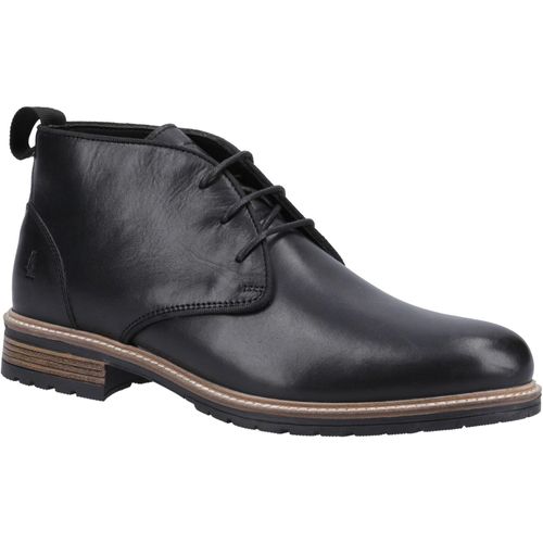 Hush Puppies Ricky Leren Zwarte Enkellaarzen Voor Heren
