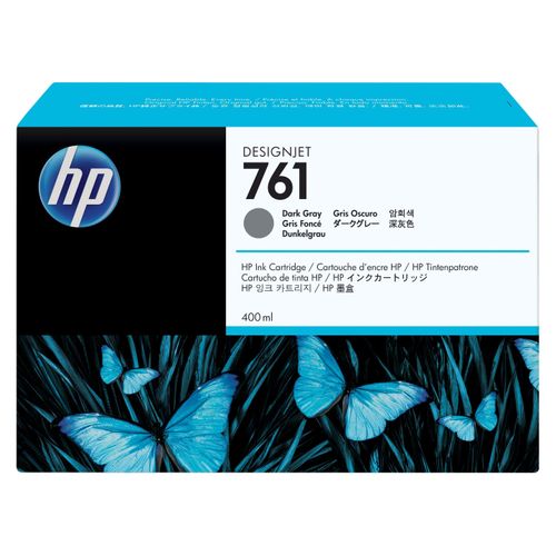 HP 761 Dunkelgrau DesignJet Druckerpatrone, 400 ml, HP DesignJet T7100 Drucker; HP DesignJet T7100 Schwarzweißdrucker; HP DesignJet T7200..., Thermal Inkjet, Grau, CM996A, Singapur, 174 mm