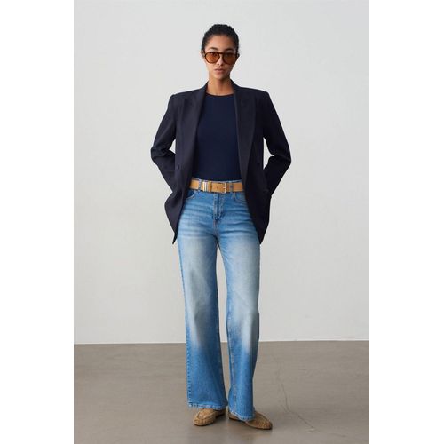 Hoge Taille Wijde Leggen Jeans