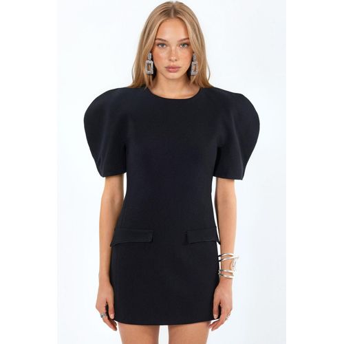Mini crepe jurk met zak en rits