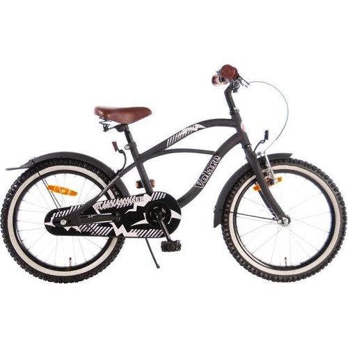 Volare Black Cruiser Kinderfahrrad - Jungen - 18 Zoll - Schwarz - 95 % zusammengebaut
