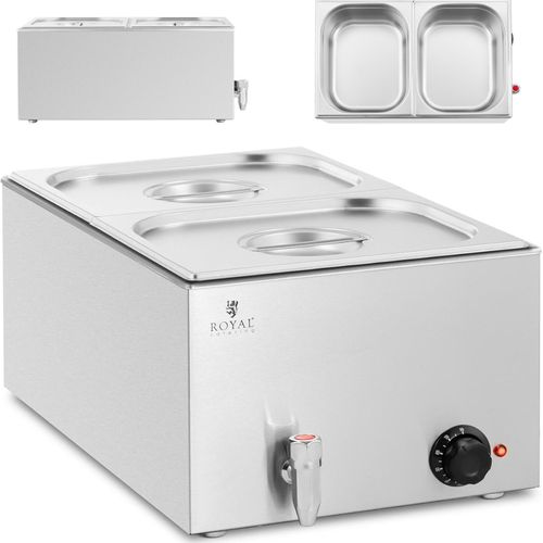Bain-Marie Elektrowärmer mit Zapfhahn 2 x GN 1/2 600 W