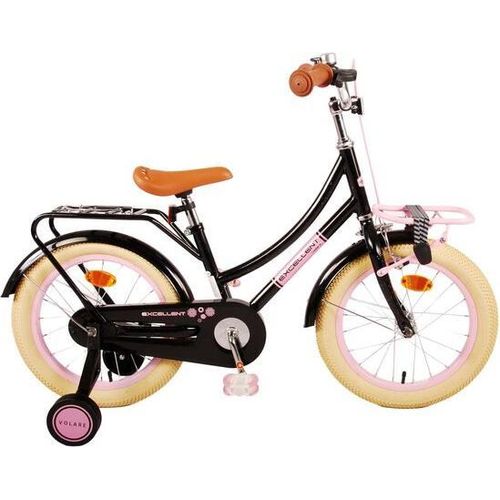 Volare Excellent Kinderfahrrad - Mädchen - 16 Zoll - Schwarz - 95 % zusammengebaut
