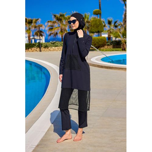 Marina zwarte bescheiden badmode Burkini