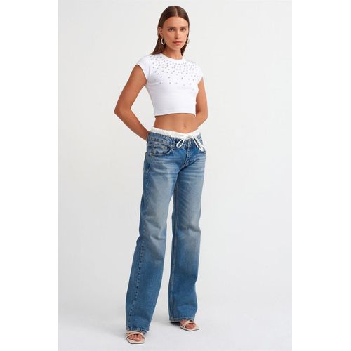 Dames Mid-Waist Rechtvallende Jeans
