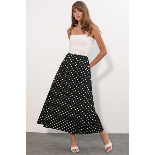 Hoge Taille Polkadot Maxi Rok