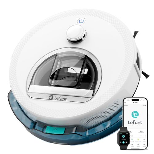 Lefant M330S Saugroboter Wischroboter App-Steuerung HEPA 2in1 Saugen Wischen Staubsauger Roboter Weiss