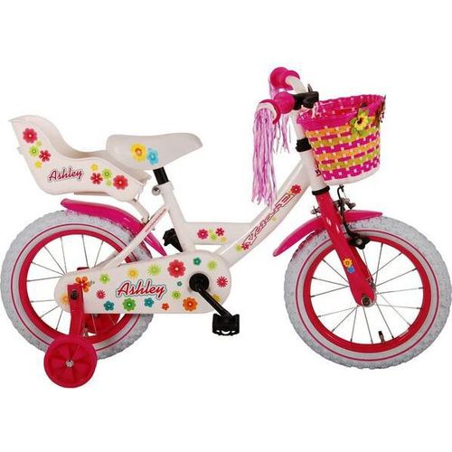 Volare Ashley Kinderfahrrad - Mädchen - 14 Zoll - Weiß - 95 % zusammengebaut
