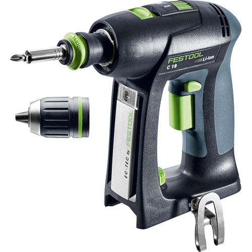 Festool C 18-Basic, Elektrischer Schraubendreher, Pistolengriff, Ohne Schlüssel, Schwarz, Blau, 1500 RPM, 8 Nm