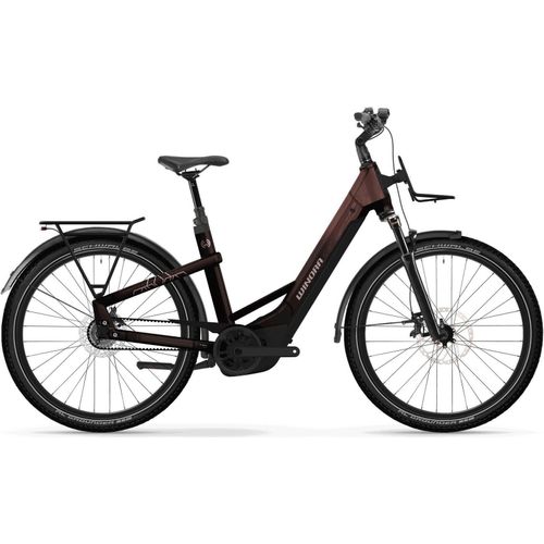 YAKUN R5 LOW E-Bike 600Wh Akku 5-Gang Nexus Nabenschaltung Rahmenhöhe M - Rot....