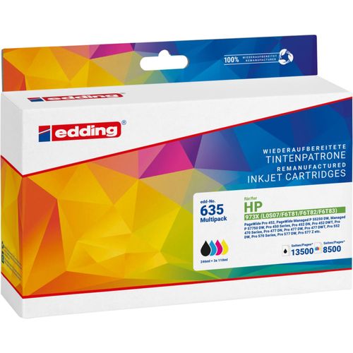 edding Tintenpatrone 18-635 wie HP 973X sw/c/m/g 4 St./Pack.