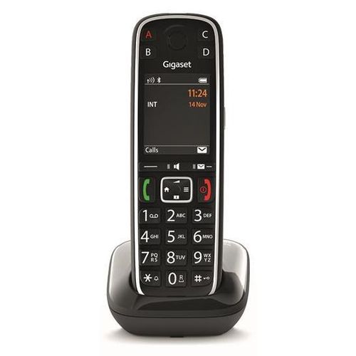 Gigaset E720, Analoges/DECT-Telefon, Kabelloses Mobilteil, 200 Eintragungen, Anrufer-Identifikation, SMS (Kurznachrichtendienst), Schwarz