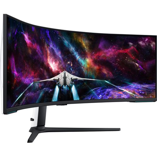 Samsung G95NC, 144,8 cm (57"), 7680 x 2160 Pixel, Dual UHD, QLED, 1 ms, Weiß