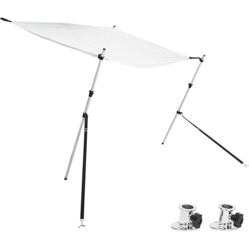vidaXL T-Top-Beschattungsverlängerung Weiß 174x205x (115-194) cm