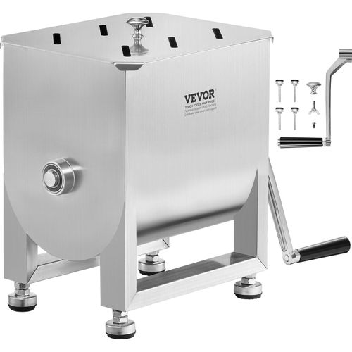 VEVOR manueller Gastro Fleischmischer 15 lbs Fleischverarbeitungsgerät (maximales Mischen von 6,8 kg Fleisch), Fleischmischer aus Edelstahl