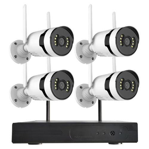 Kabelloses WiFi-Kameraset mit NVR-Einheit und 4× 5MP-Bullet-Kameras