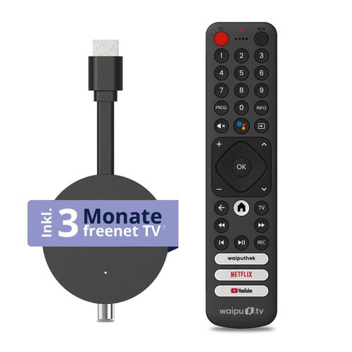 freenet TV 3in1 Hybrid Stick, Android TV, DVB-C/T2, 3 Mon. freenet TV