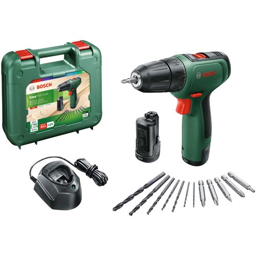 Akku-Schrauber BOSCH HOME & GARDEN "EasyDrill 1200", grün, B:21cm H:8cm L:23cm, Schrauber, mit 2 Akkus und Ladegerät