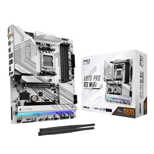 ASROCK Mainboard "X870 Pro RS WiFi", weiß, B:28,1cm H:7,5cm T:34,6cm, Mainboards