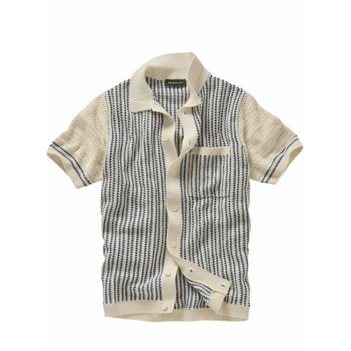 Mey & Edlich Herren Antworten-Strickpolo Beige 100 % Baumwolle