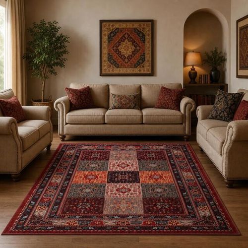 Muratap Artline sultan oosters vloerkleed vintage handgeknoopte wol look- 240x340
