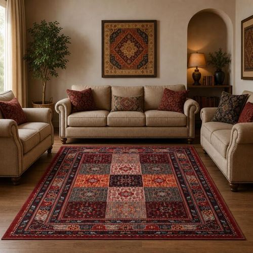 Muratap Artline sultan oosters vloerkleed vintage handgeknoopte wol look- 80x300 cm