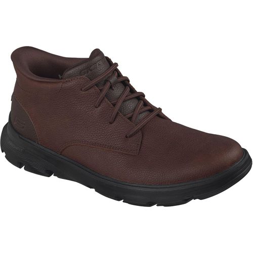Skechers Arch Fit Garza Ridley Leren Heren Enkellaarsjes Bruin