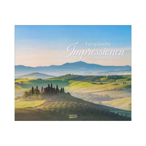 Korsch Bildkalender Europäische Impressionen 2027, Fotos von europäischen Landschaften, L 440 x B 360 x H 5 mm, farbig