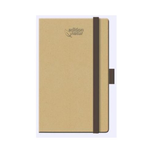 Korsch Buchkalender Times Big 12 Edition Natur 2027, 12-Monatskalendarium für D/GB, Naturkarton und Naturpapier, braun