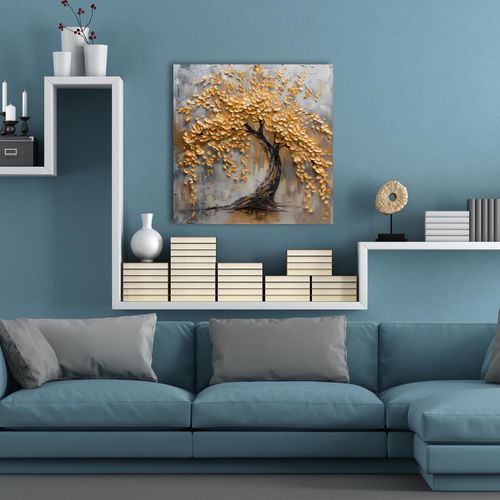 Acrylglasbild QUEENCE "Goldener Herbst", farbe rahmen: ohne rahmen, B:70cm H:70cm T:1,5cm, Acrylglas, Bilder, Acrylglasbild, HD Premium Kunstdruck in Galeriequalität