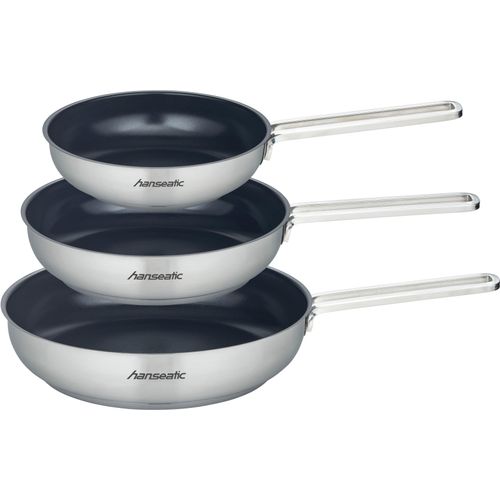 Pfannen-Set HANSEATIC "hanseatic", silber, Ø:28cm, Pfannen, Antihaft-Versiegelung, beschichtet, Induktion