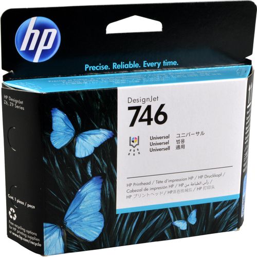 HP 746 DesignJet Druckkopf, HP DesignJet Z6 Druckerserie, HP DesignJet Z9 Druckerserie, Thermal Inkjet, P2V25A, Singapur, 28 mm, 143 mm