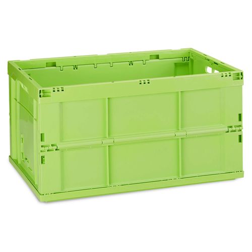 10x Professionelle Transportbox, stabile Klappboxen, Gewerbe, hochwertiger Kunststoff, Qualität, 60 Liter, grün