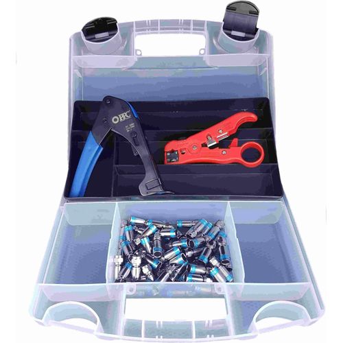 TRIAX Kompressionszange VT150 Abisolierer KABI 50x F-56 CX3 Kompressions-Set F-56