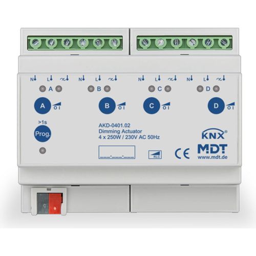MDT KNX Universal Dimmaktor 4fach mit Wirkleistungszähler REG, 1 Stk.