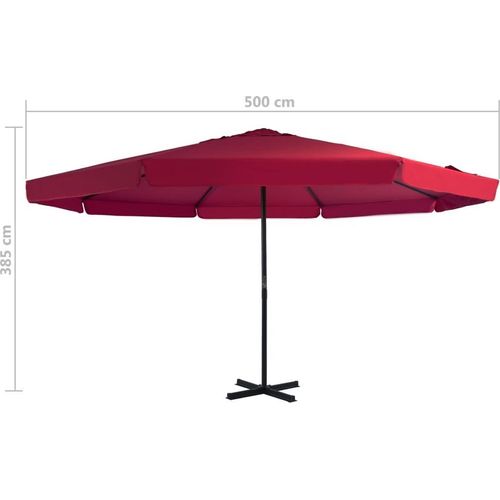 vidaXL Sonnenschirm mit Tragbarem Sonnenschirmständer Rot