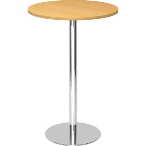 BISTRO H80R C - System Konferenztisch Buche Chrom Ø 80