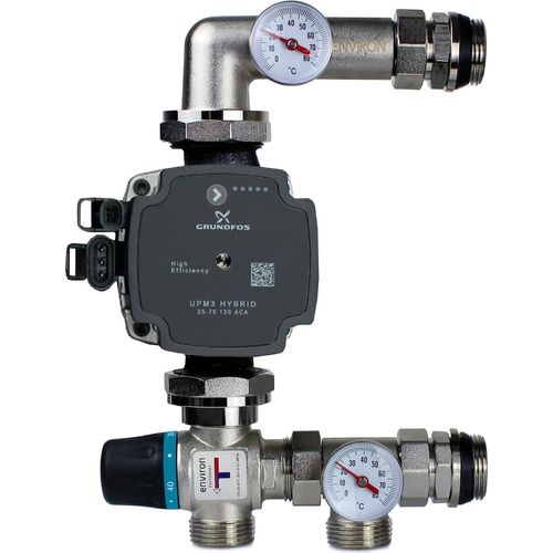 M058 Festwertregelset VTG 20-55°C mit Grundfos UPM3 Hybrid 25/7 Hocheffizienzpumpe