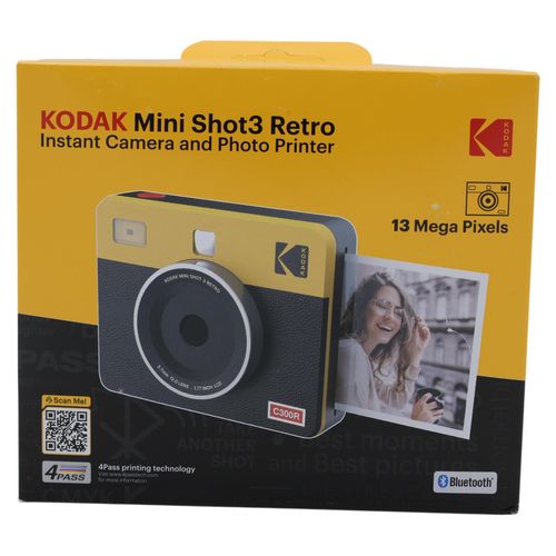 Kodak Mini Shot Combo 3 Retro, 76,2 x 76,2 mm, CMOS, Gelb, Filter, Rahmen, Pass-Fotodrucktechnologie, Auto