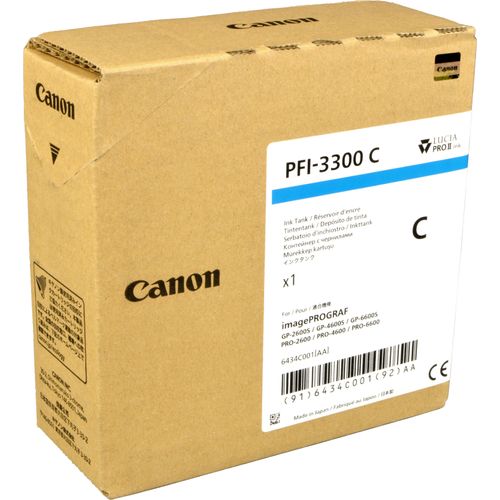 Canon PFI-3300C, Cyan, 330 ml, 1 Stück(e), Einzelpackung