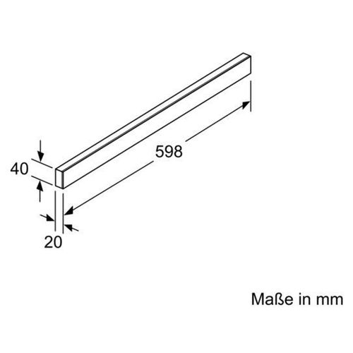 Siemens LZ46850, Paneel für Dunstabzugshaube, Weiß, Siemens, 598 mm, 20 mm, 40 mm