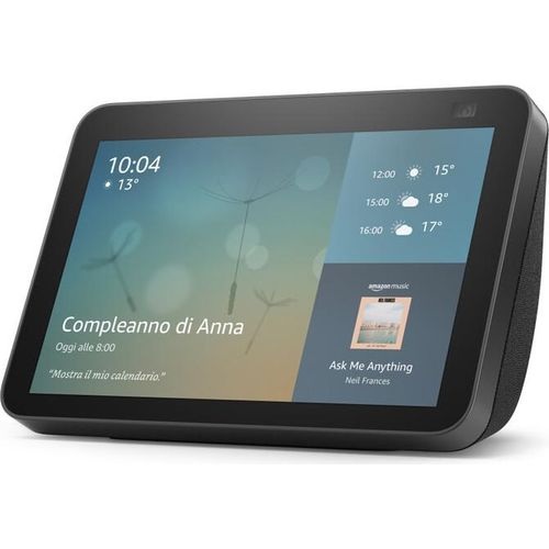 Amazon Echo Show 8 (2nd gen.), Amazon Alexa, Rechteck, Anthrazit, Fire OS, 20,3 cm (8"), 1280 x 800 Pixel