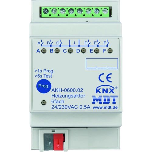 MDT KNX Heizungsaktor, 24/230 V, 6-fach, REG, 1 Stk.
