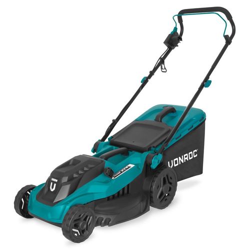 Rasenmäher 1600 W, 38 cm Schnittbreite, 42 L Fangkorb, 5-fache Schnitthöhenverstellung