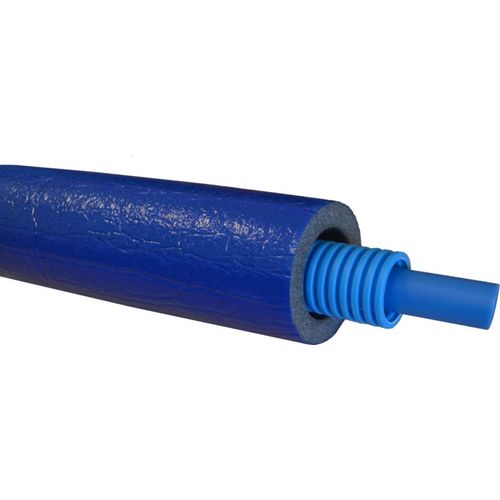 Roth Isoliertes Mantelrohr für Heizung und Sanitär, aus PER, 16 mm, Blau
