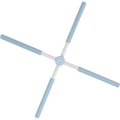 Famanu Stretching Tool Rückenyoga-Sticks für Haltungskorrektur - Einziehbarer Rückenhaltungskorrektor - Blau